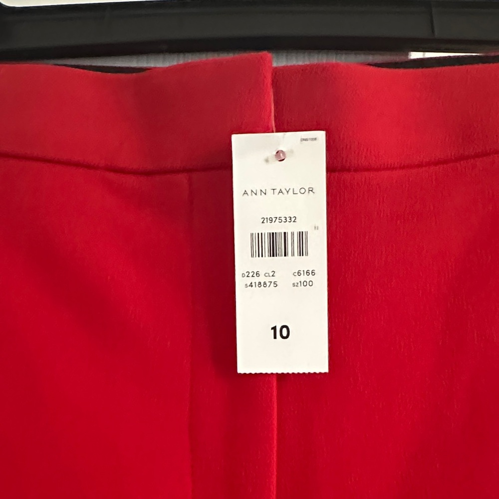 Ann Taylor Vibrant Red Trousers